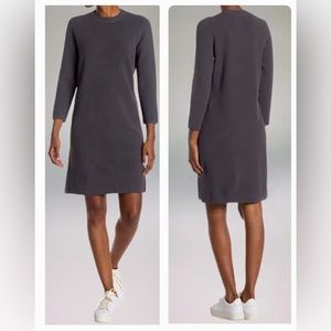 NWT Club Monaco 3/4 Ribbed Grey Dress Size XS